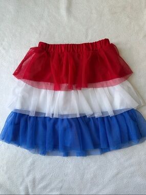 wonder nation Red White Blue Layered Tulle Skirt